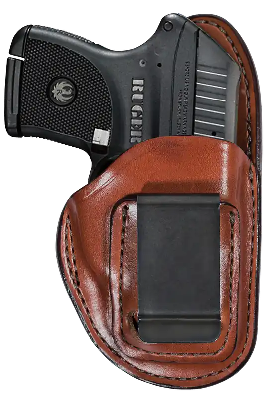 Bianchi 19238 IWB Leather Holster for Browning Hi-Power/Ruger SR/Colt 1911, Right Hand, Size 14, Tan