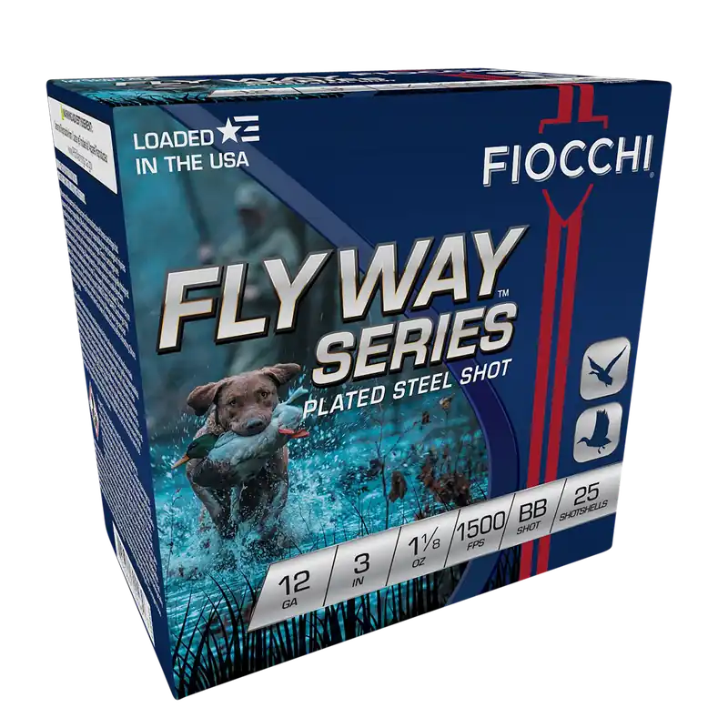 Fiocchi Flyway 12 Gauge 3" BB Shot Ammo - 25 Rounds Per Box