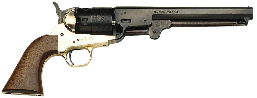 Traditions 1851 Navy Break Open .44 Caliber Percussion Revolver with Brass Frame and Walnut Grip