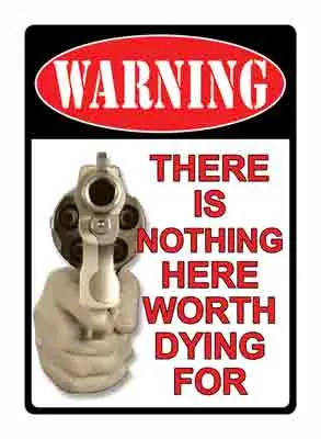 Rivers Edge Sign: 'There's Nothing Here' - 16 Inches