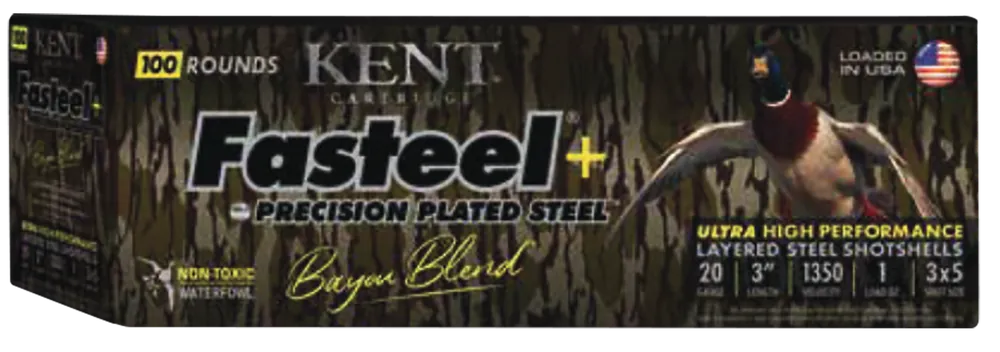 Kent Cartridge Fasteel Bayou Blend 20 Gauge 3" 1oz Shot - Case Only
