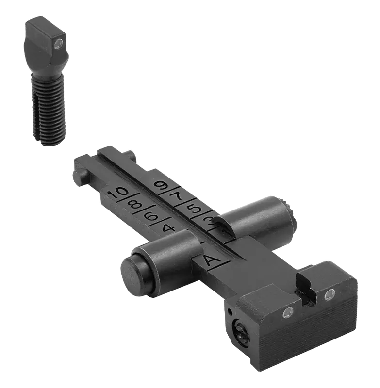 Tru-Dot Self-Illuminated AK/AKM Sight Set - Black 3-Dot Green Front & Rear by Meprolight USA