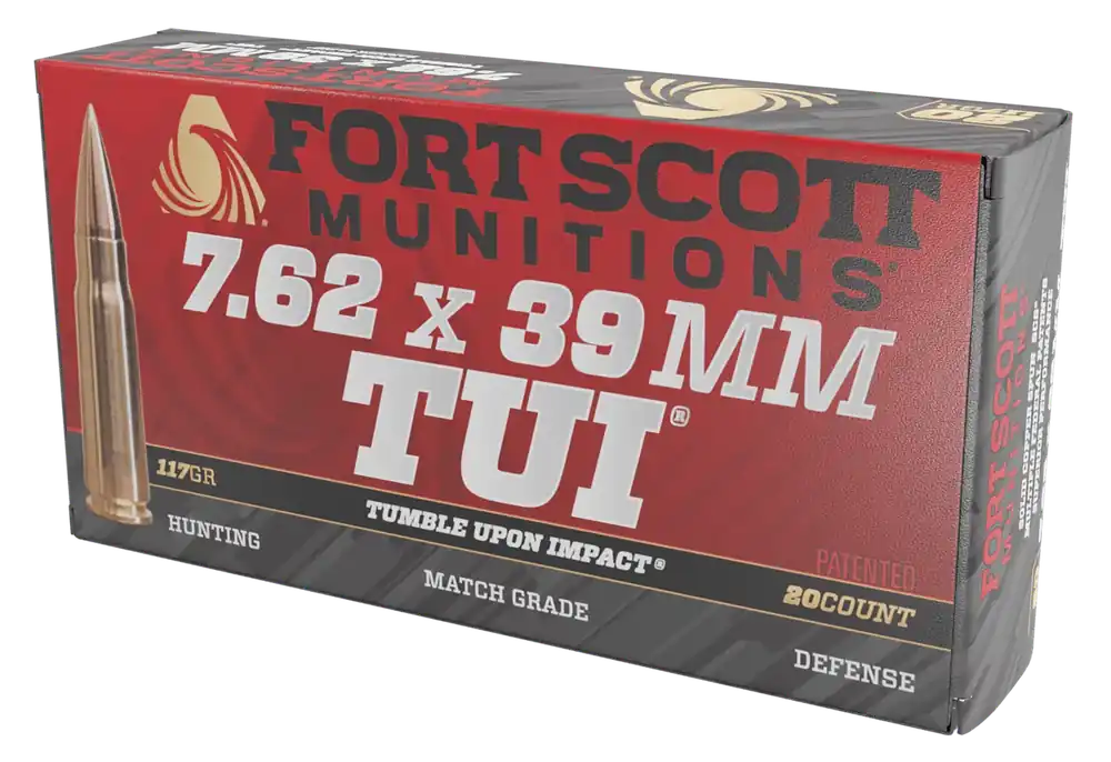 Fort Scott Munitions 7.62x39mm TUI Rifle Ammo - 117gr Solid Copper, 20/Box
