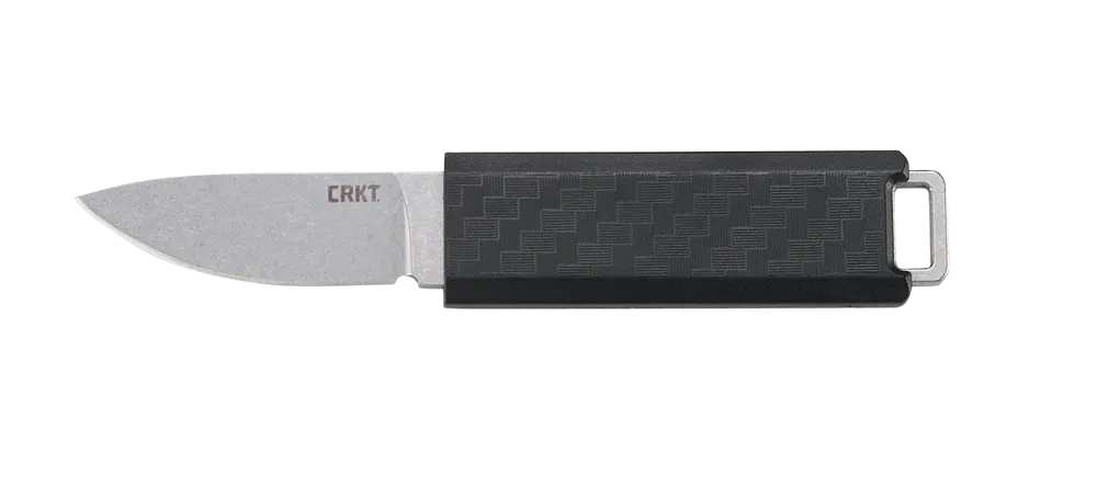 CRKT 2425 Scribe Fixed Blade Knife with Stonewashed 5Cr15MoV Steel and Black GRN Handle