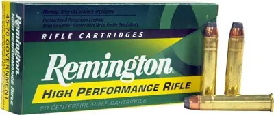 Remington 45-70 Gov 300gr SJHP Ammunition - 20 Rounds per Box, 10 Boxes per Case