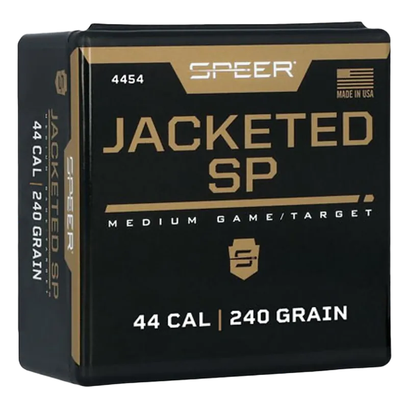 Speer 4454 .44 Cal 240gr JSP Handgun Ammo - 100 Rounds/Box, 5 Boxes/Case
