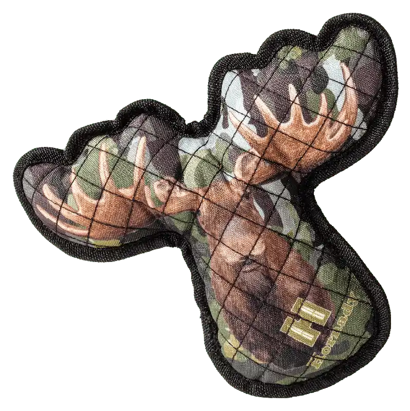 Moose Head Plush Dog Toy - HORN 99155