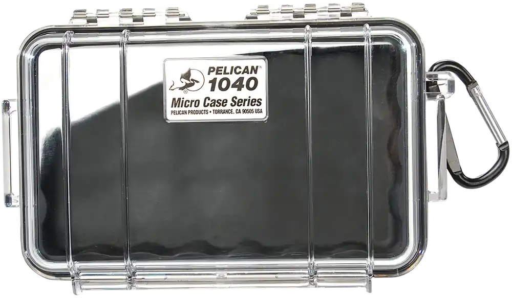 Pelican Micro Case 1040 Black/Clear 7.5" Polycarbonate