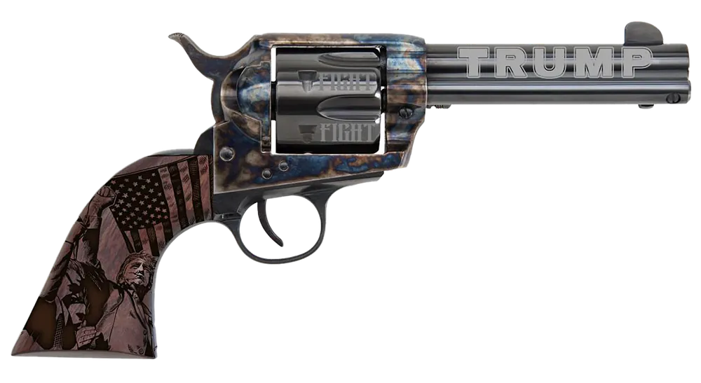 Traditions SAT73002FT 1873 Trump-Fight 45 Long Colt Revolver with Engraved Barrel and Walnut Grip