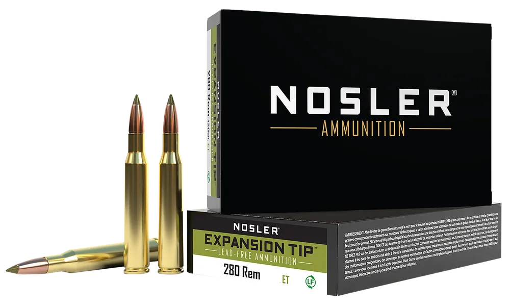 Nosler 40511 E-Tip 280 Rem 140gr Lead-Free Ammunition - 20 Rounds per Box