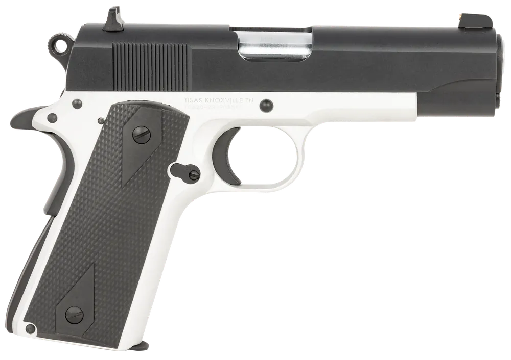 Tisas 1911 Aviator Carry .45 ACP Pistol with Black Cerakote Finish and Overmolded Grip