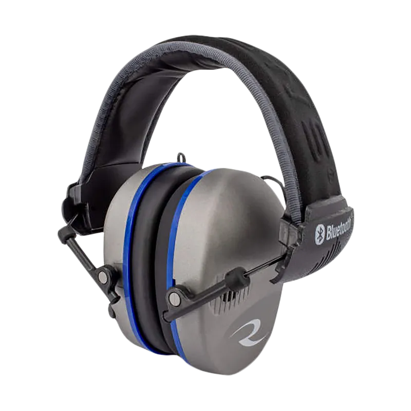 Radians R3700 Quad Mic Electronic Ear Muffs, 24 dB, Pewter/Black, Over-the-Head Design, 1 Pair