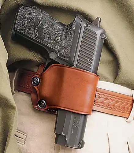 RH Leather Large SA Autos Tan DeSantis Yaqui Slide Holster