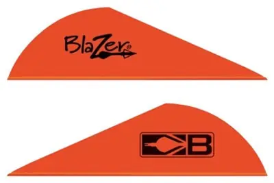 2" Solid Neon Red Bohning Blazer Vanes - 100 Pack