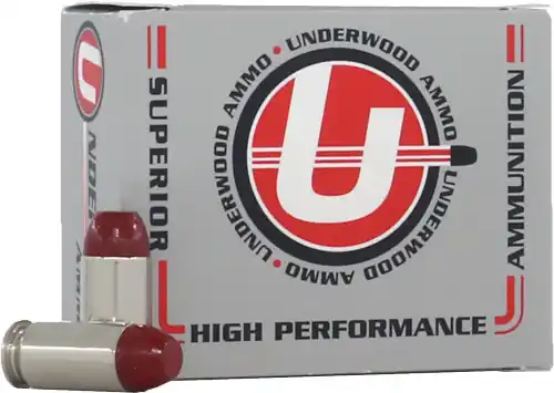 Underwood .45 ACP+P 255gr Cast Flat Nose Ammo - 20 Rounds per Box, 10 Boxes per Case