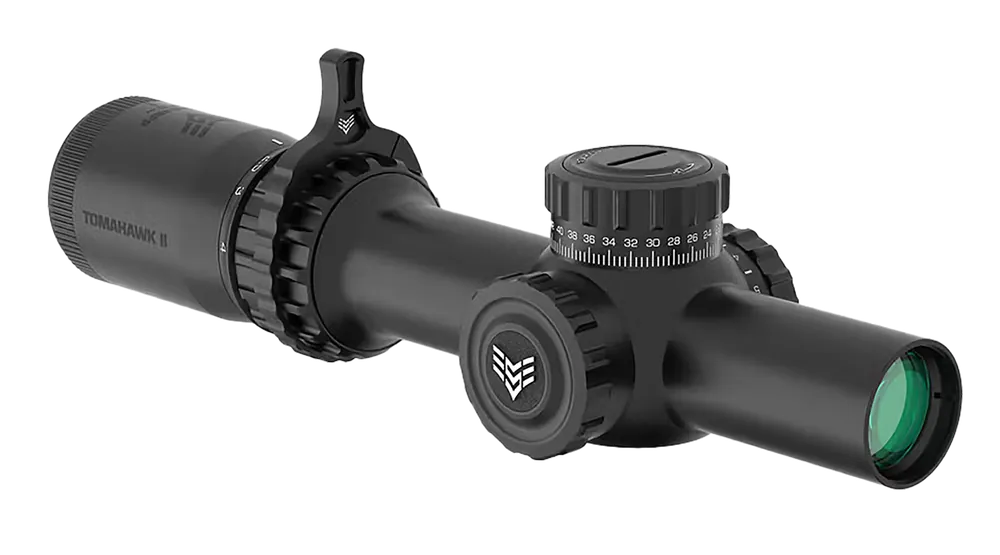 Swampfox Optics Tomahawk II 1-4x24mm Scope with BDC Red Reticle