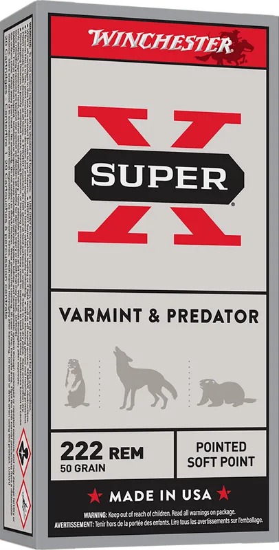 Winchester Super X .222 Rem 50gr JSP Ammo - 20 Rounds