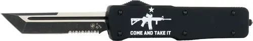 COME & TAKE IT AR 3.5" D2 SRTDTEMPLAR LARGE ZINC OTF KNIFE