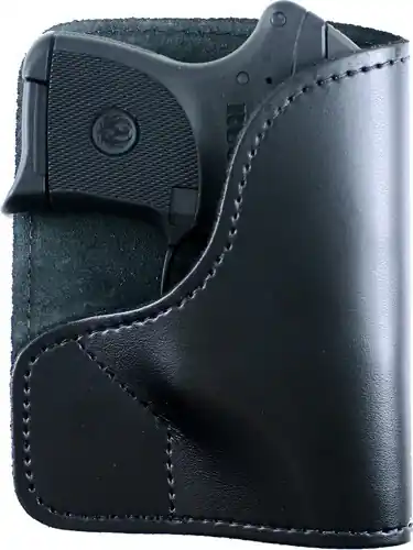Ambidextrous Leather Ruger LCP 380 Black DeSantis Trickster Pocket Holster