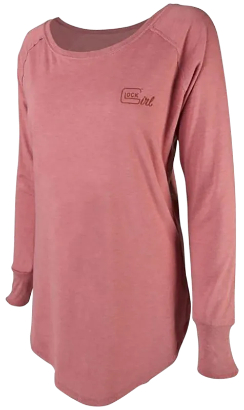 Glock Girl Confidence Blush Tunic - Small Long Sleeve Cotton/Polyester/Rayon