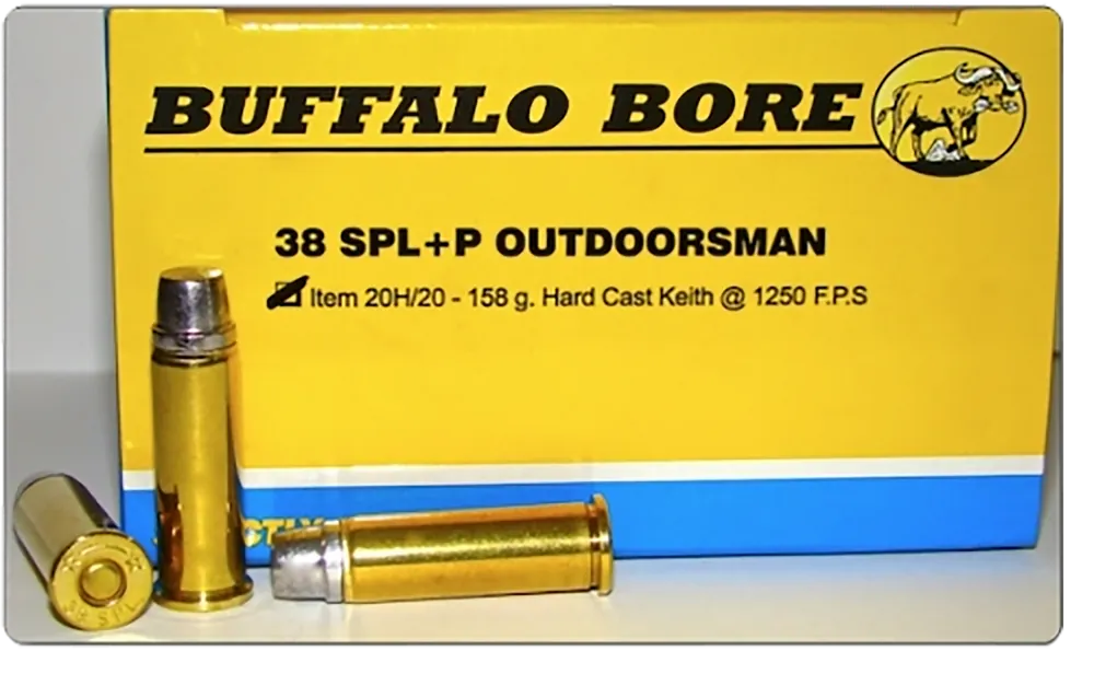 Buffalo Bore 38 Special +P 158gr Hard Cast Ammo - 20 Rounds/Box