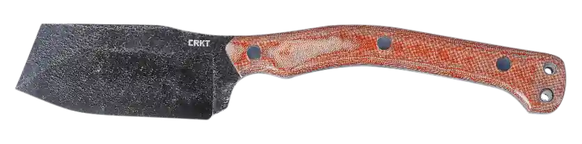 CRKT Razel Nax Fixed Blade Knife with Sheath - 4.29" Stonewashed 1075 Carbon Steel Blade, Weathered Resin Handle