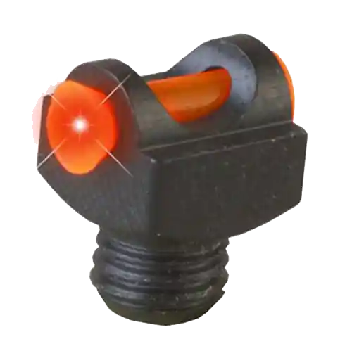 TruGlo StarBrite Deluxe Bead Front Sight with Red Fiber Optic - Black, 2.6 mm Threads