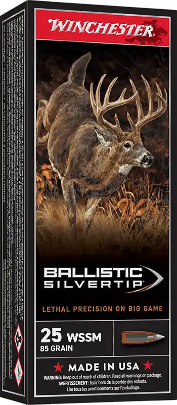 Winchester Ammo SBST25WSS Ballistic Silvertip 25WSSM 85gr Polymer Tip 20/Box