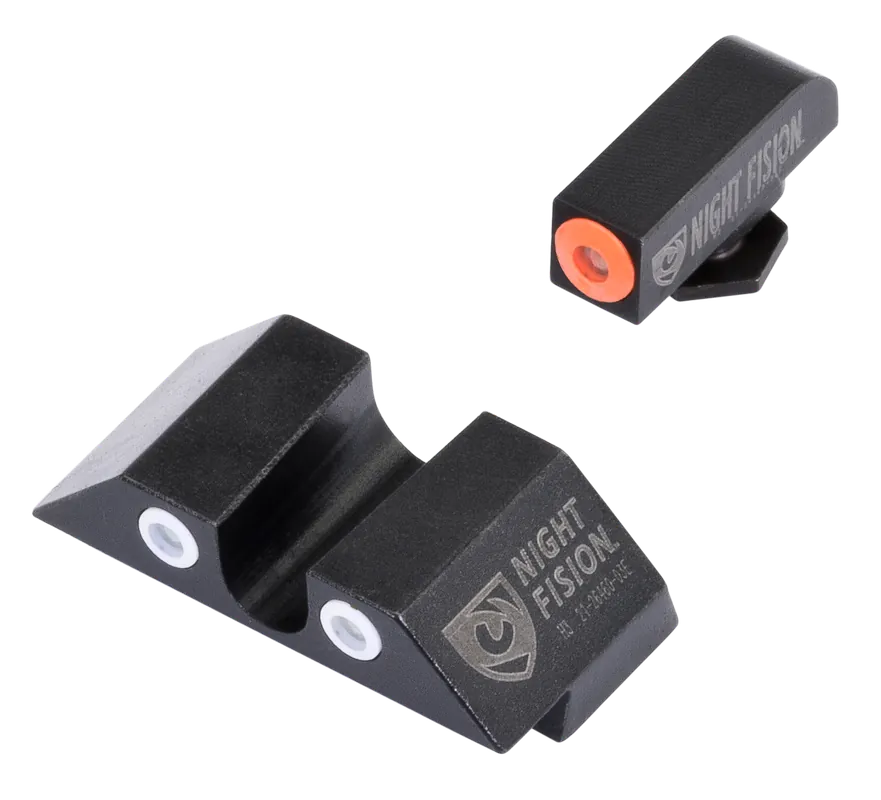 Night Fision Tritium Night Sights for Glock 17/19/22 - Green/Orange Front, Green/White Rear