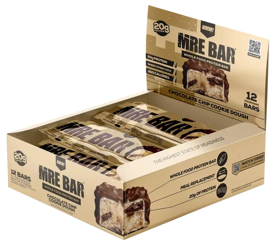 Redcon1 MRE Protein Bar - Cookie Dough Flavor, 12-Pack