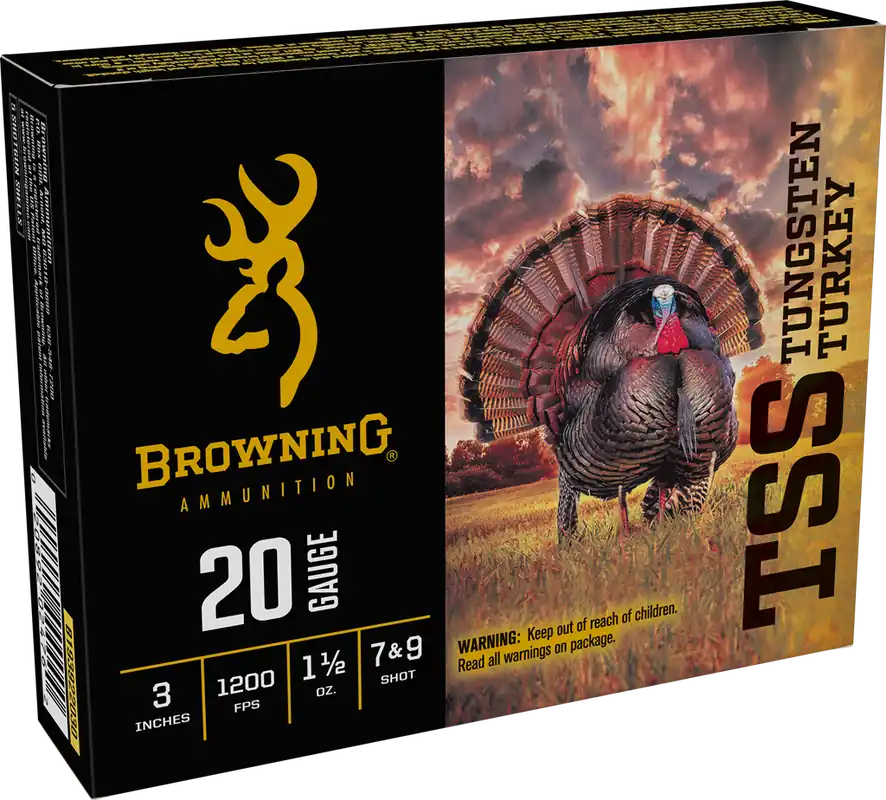 Browning TSS Tungsten Turkey 20 Gauge Ammo - 3" 1.5oz, 7/9 Shot, 5/Box