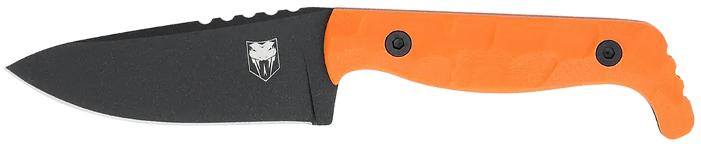 CobraTec KingPin EDC 4" Fixed Blade Knife with Blaze Orange G10 Handle
