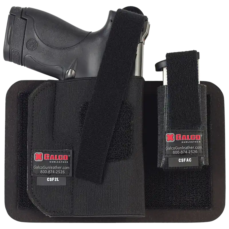 Galco CSBK2L CarrySafe 2.0 Black Nylon Clip-On Holster for FN 509, Taurus G2C, Glock 17 Gen1-5, Right Hand