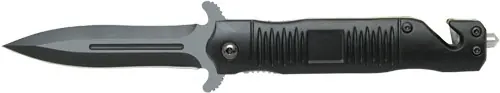 Black Stiletto Assisted Opener with 3.5" Blade and BreakerABKT