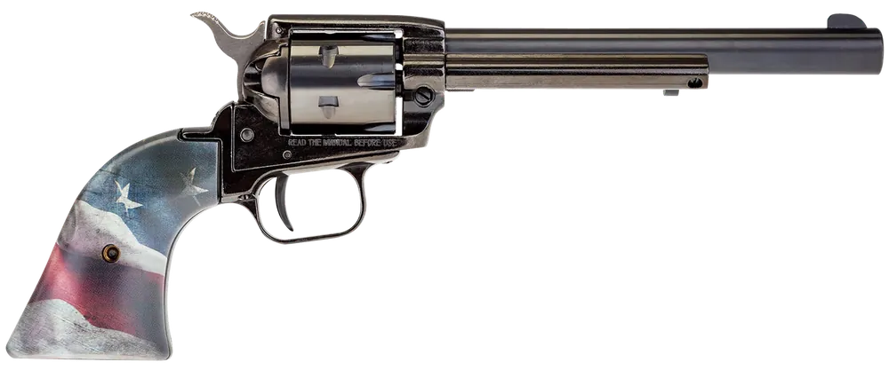 Heritage Rough Rider 22 LR Revolver with Black US Flag Grip and 6.5" Barrel