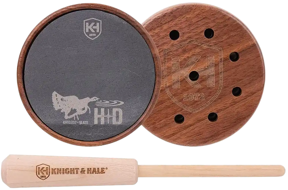 Knight & Hale HD Slate Pot Call for Turkey Hunting - Walnut/Hickory
