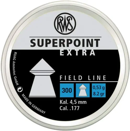 EXTRA 8.2 GRAINS 300-PACK RWS SUPERPOINT .177 PELLETS