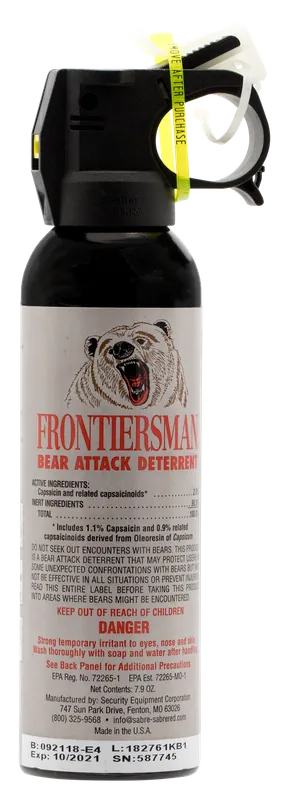 Sabre FBAD03 Frontiersman Bear Spray - 30 ft Range, 7.90 oz Aerosol