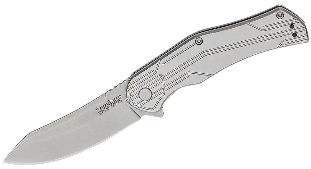 Kershaw 1380X Husker EDC Folding Knife with 3" Bead Blasted Blade and Stonewashed Handle