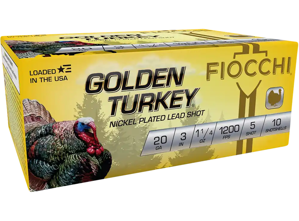 Fiocchi Golden Turkey 20 Gauge 3" Shotgun Shells - 10 Box/Case