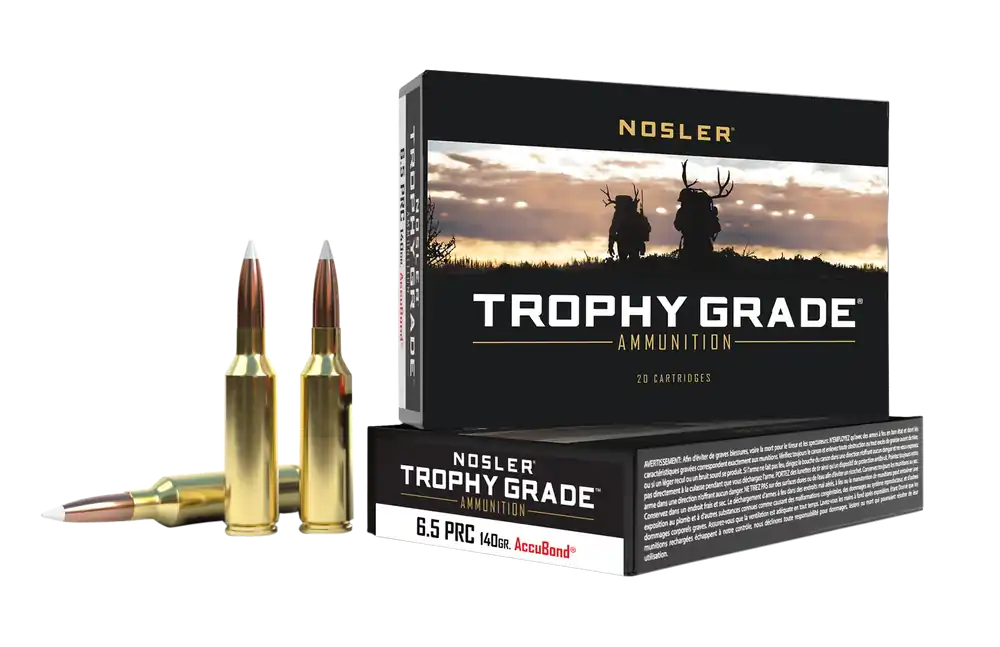 Nosler Trophy Grade 6.5PRC 140gr AccuBond Ammunition - 20 Rounds per Box