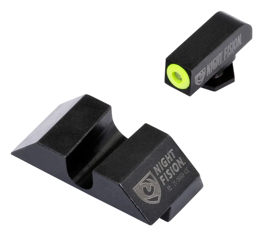 Glock Tritium Night Sights: Green Front, Black Rear for Models 17/17L/19/22