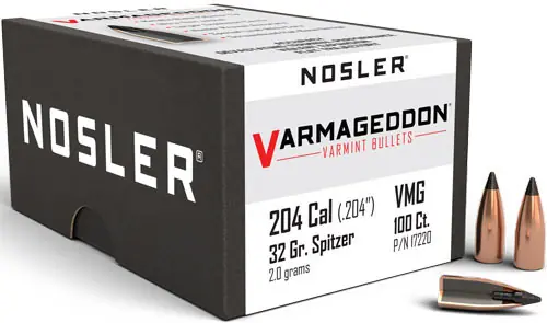 Nosler 32GR Varmageddon Tipped Bullets - 100 Count, .204 Caliber
