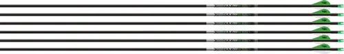 Easton Axis 5mm 500 Arrows with 2" Blazer Vanes - 6 Pack with Halfout Inserts