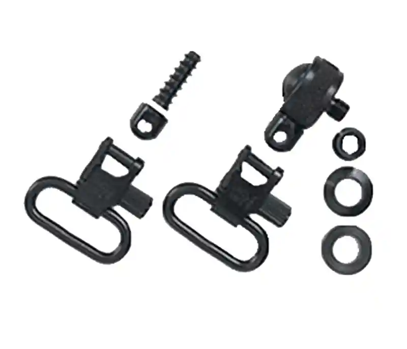 Uncle Mike's 15612 Magnum Quick Detach Swivel Set for Shotguns - 1" Loop, Blued Finish