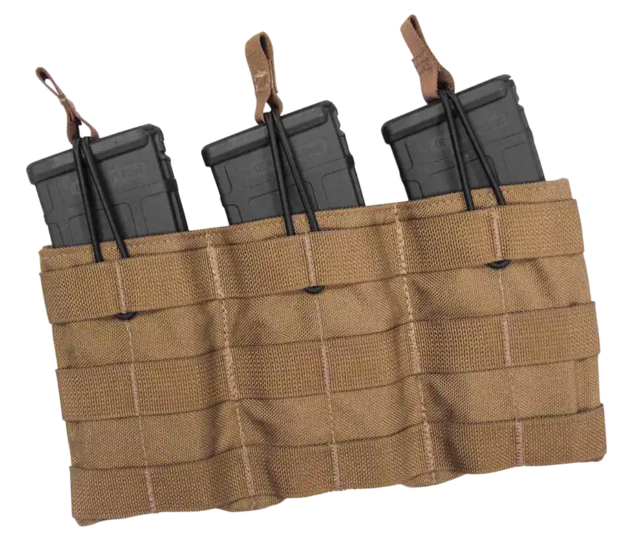 Tacshield T3508CY Speed Load Triple Rifle Pouch - Coyote 1000D Nylon