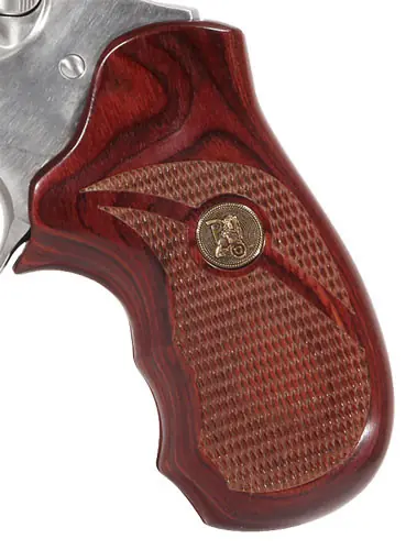 Ruger SP101 Rosewood Checkered Pachmayr Laminated Wood Grips