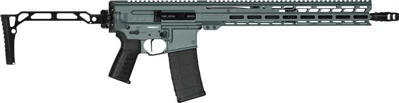 CMMG Dissent MK4 5.56mm Rifle with 16" Barrel and Folding Stock, 30-Round Capacity, Green