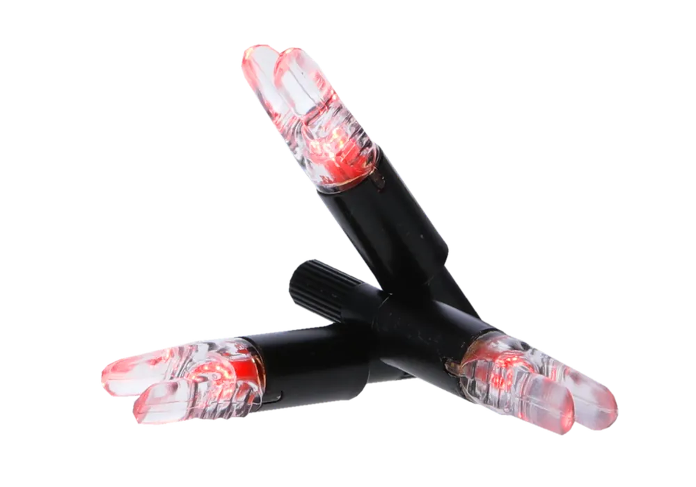 NAP Thunderglo Illuminated Crossbow Nock - Red Half Moon, 3 Pack