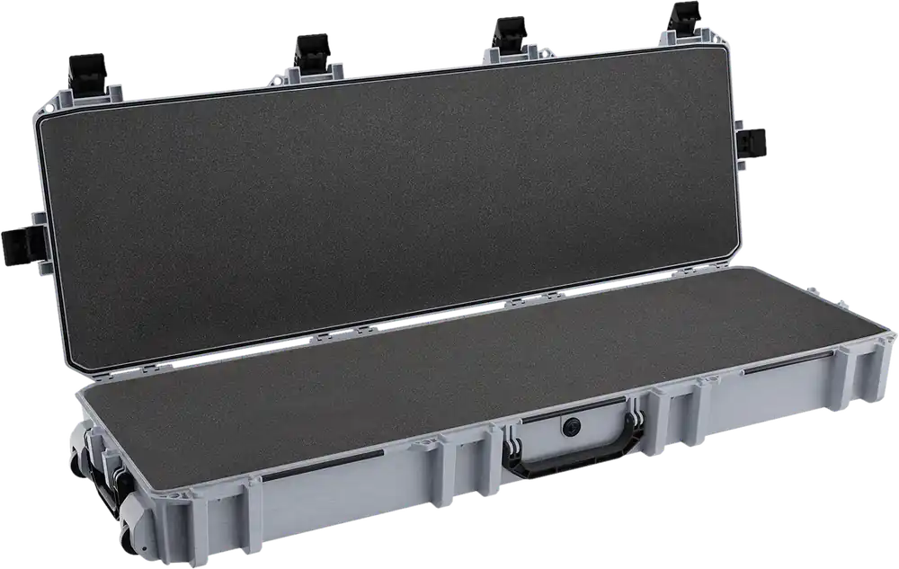 Pelican Vault 53" Double Rifle Case - Gray, Weather Resistant Polyethylene Foam